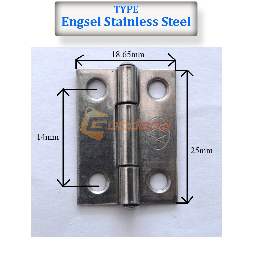 Engsel Kupu-kupu 1 Inch Engsel Jendela Engsel Pintu Stainless Steel