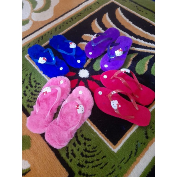 SANDAL JEPIT BULU ANAK MANIS MURAH