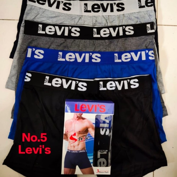 Cuci Gudang Boxer Levis 1 Kotak 3Pcs | Celana Dalam Pria | Boxer Lefis Hemat