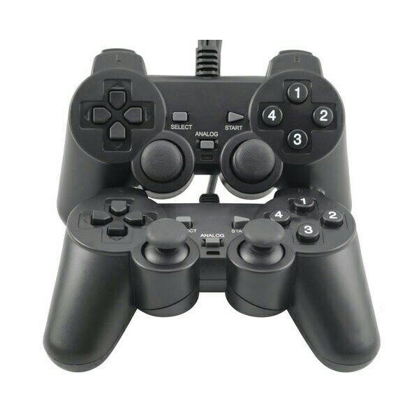 gamepad double getar hitam  joystick eyota double