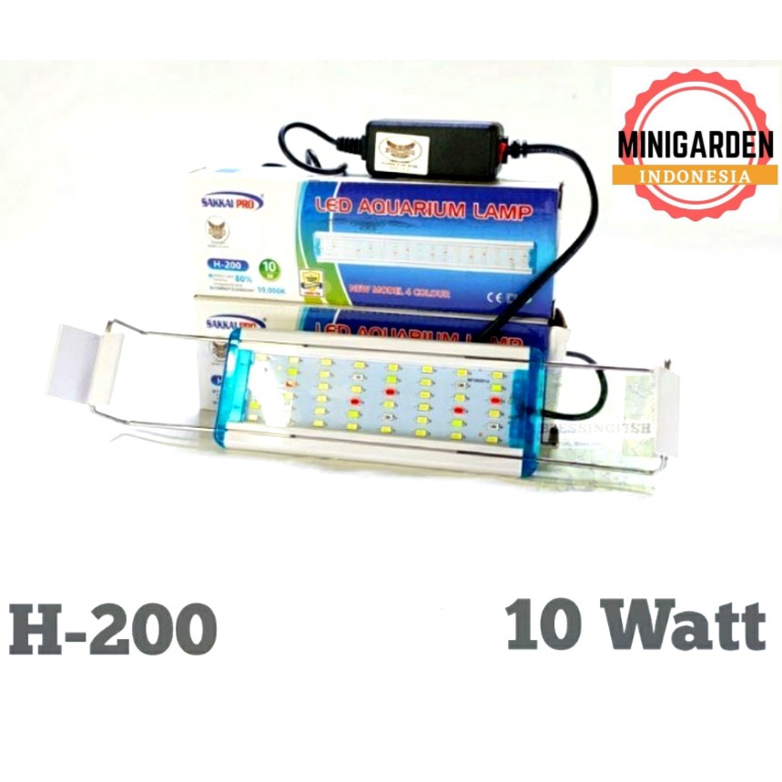 SAKKAI PRO H-200 10W 20CM LAMPU LED AQUARIUM TOP AQUASCAPE GANTUNG