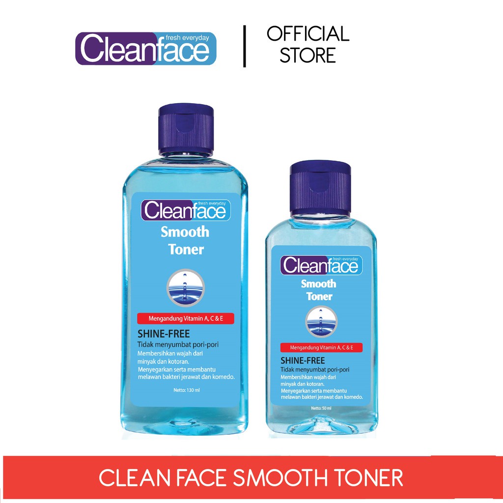 READY ! CLEANFACE SMOOTH TONER 50ML - FACE TONER SMOOTH CLEANFACE 50ML BPOM
