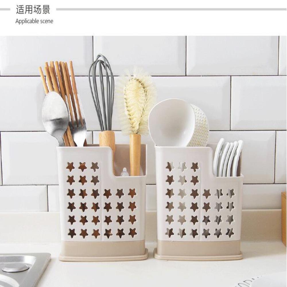 R-FLOWER Cutlery Organizer 2kisi Kotak Penyimpanan Sumpit Tempat Peralatan Masak Aksesoris Dapur Sumpit Sendok Garpu Holder