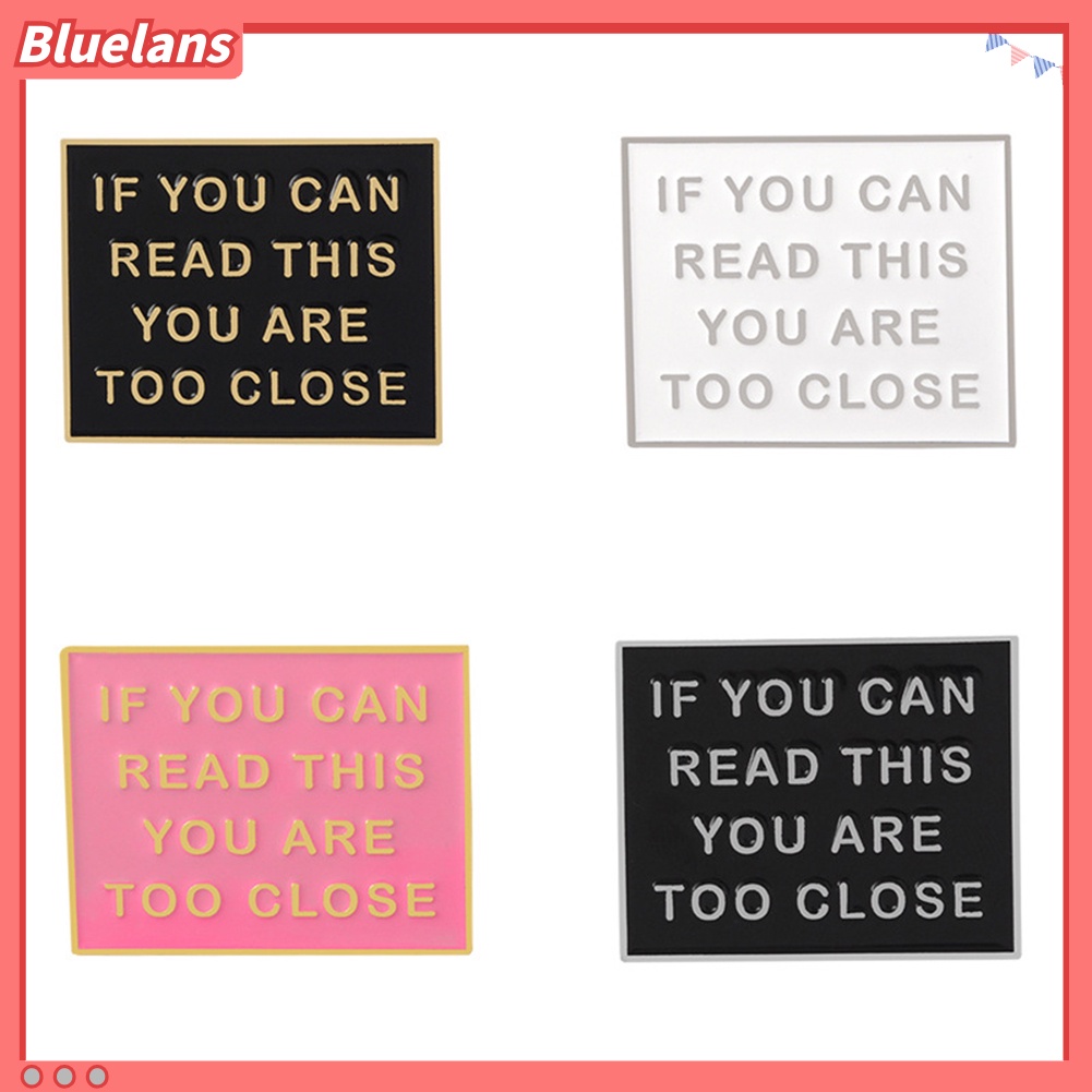 Bluelans IF YOU CAN READ THIS Unisex Letter Rectangle Brooch Pin Bag Hat Badge Jewelry