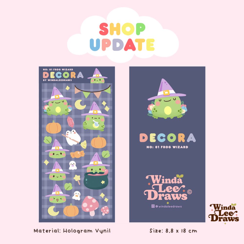 

WINDA LEE Holographic Sticker Sheet / Stiker Kiss Cut