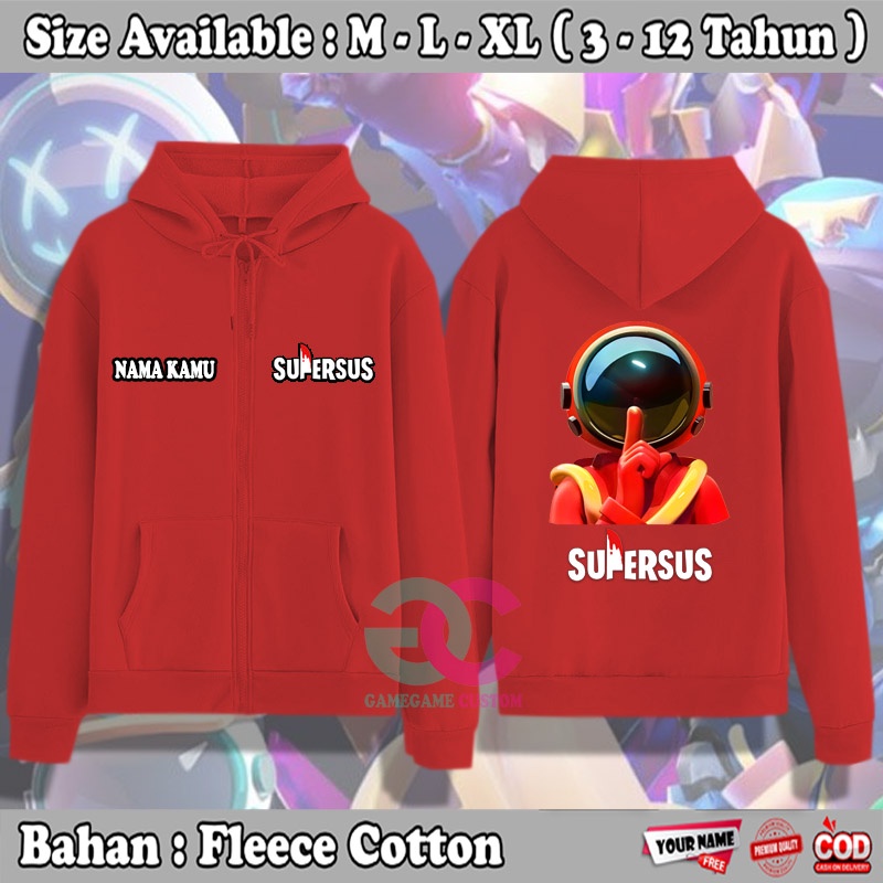 Zipper Anak Laki Laki Impostor Ssttt / Sweater Anak Impostor Game Super Sus 140