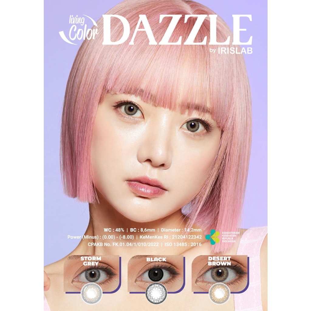 Softlens Living Color Dazzle Minus (-0.50 s/d -2.75) by Irislab