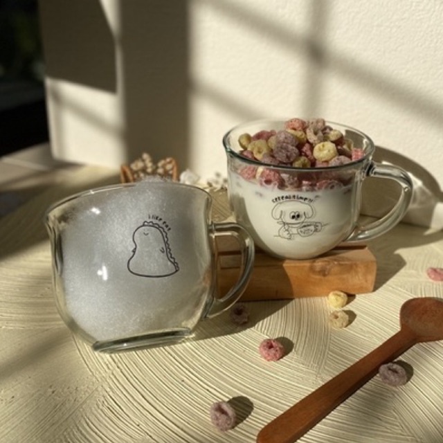 Mug Cereal Gelas sereal Aestetik dengan STICKER