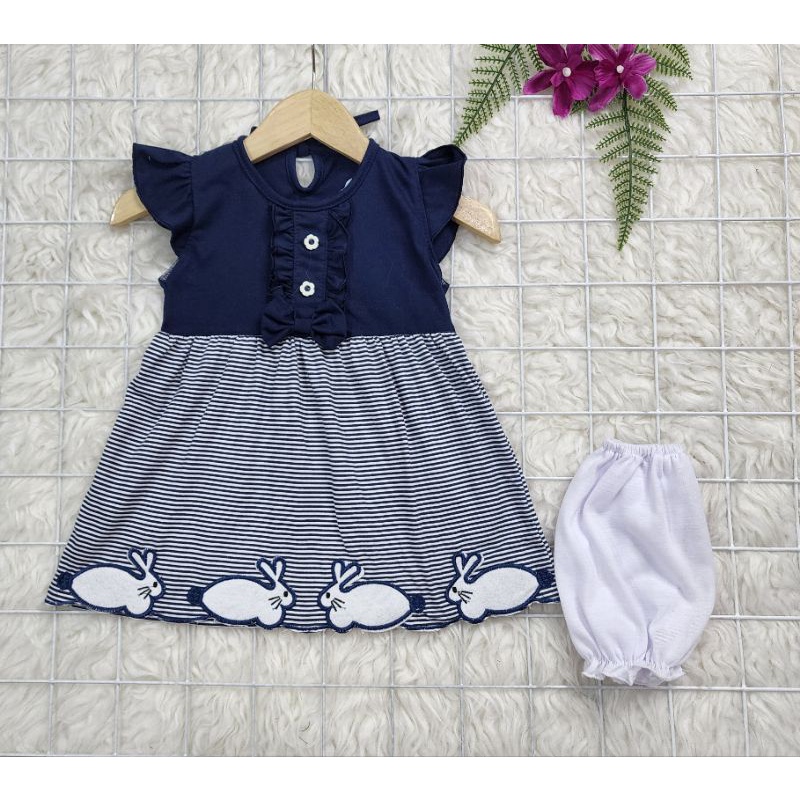 baju bayi perempuan dress Rabbit baby girl