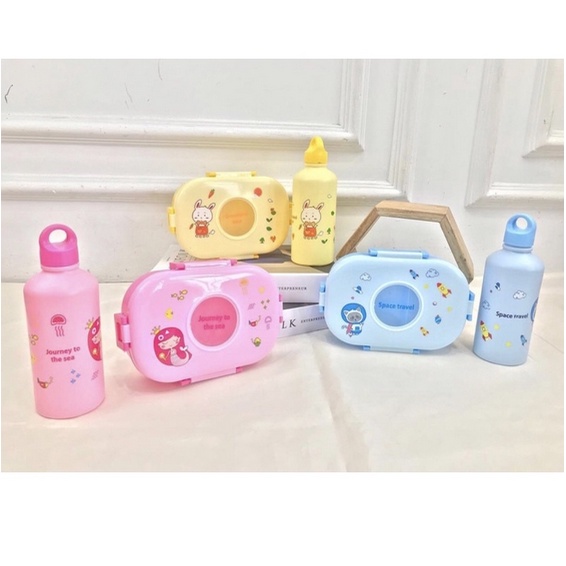 Lunch Box Set Anak Karakter Bekal Makan Dan Botol