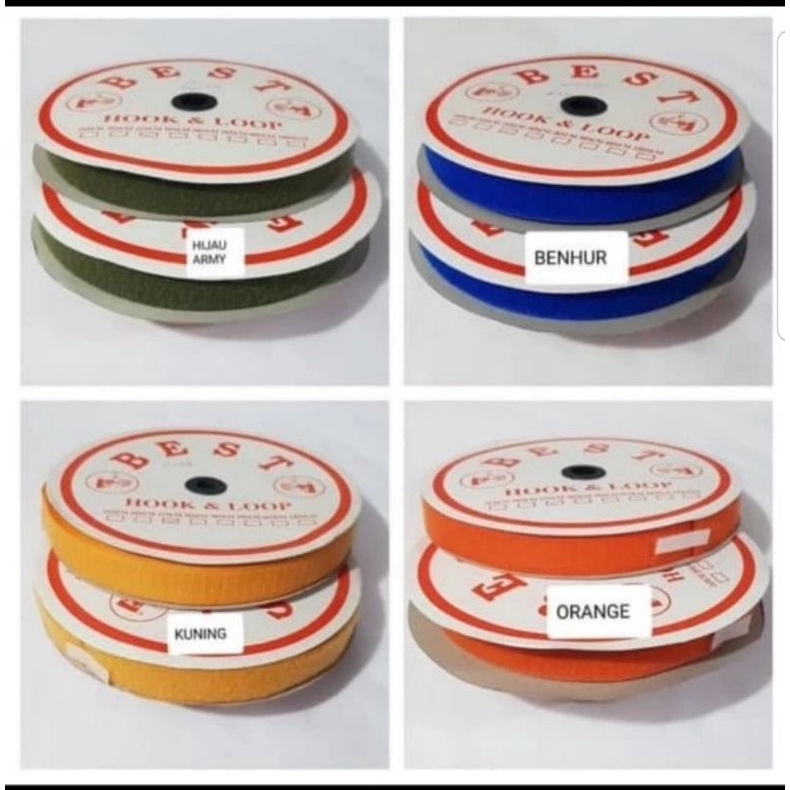 PEREKAT NILON TAPE MERK BEST LEBAR 2,5CM/ 1&quot; HARGA PER ROLL SET ISI 18 METER