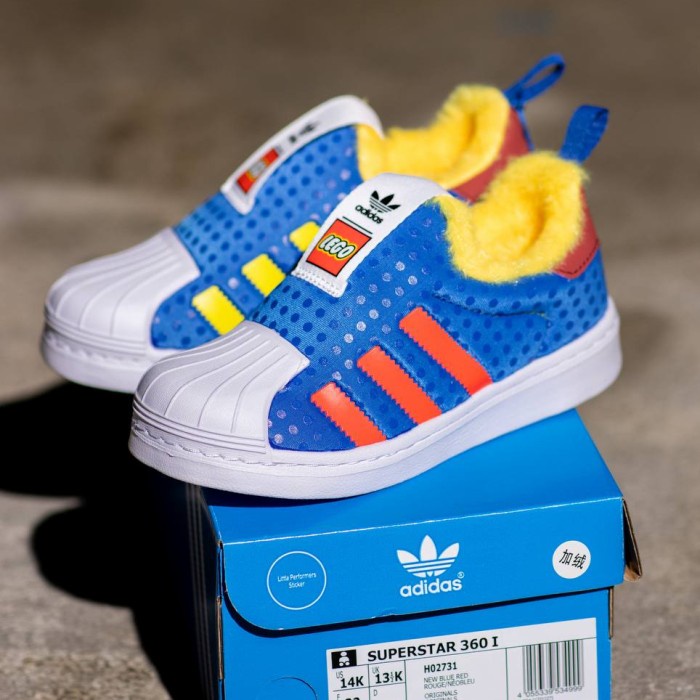 {RaditStore} sepatu anak laki laki Adidas Superstar 360 Lego Multicolor Original - 23 Limited