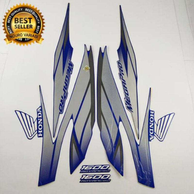 Striping lis stiker standar ori Honda Megapro Primus 2007 Biru stiker ori Primus 2007 biru