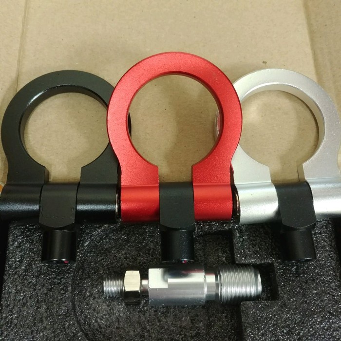 [BISA COD] Towing Hook Depan Agya Ayla Calya Sigra Hitam Merah Silver / Perlengkapan Variasi Mobil M