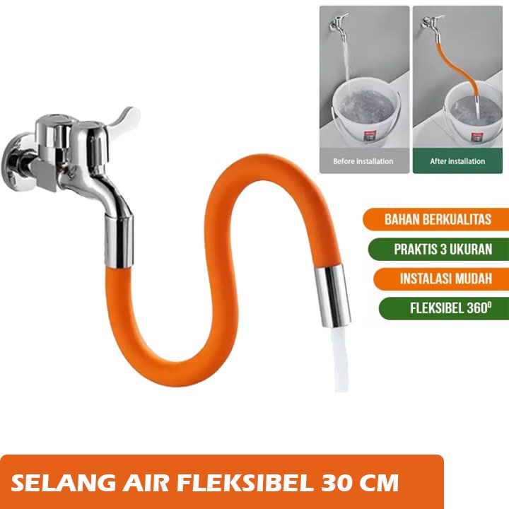 Hope Store - Selang Flexible Ekstensi Keran Air Universal 1/2 Inch 360 Derajat Bahan Silikon Untuk Dapur/Kamar Mandi