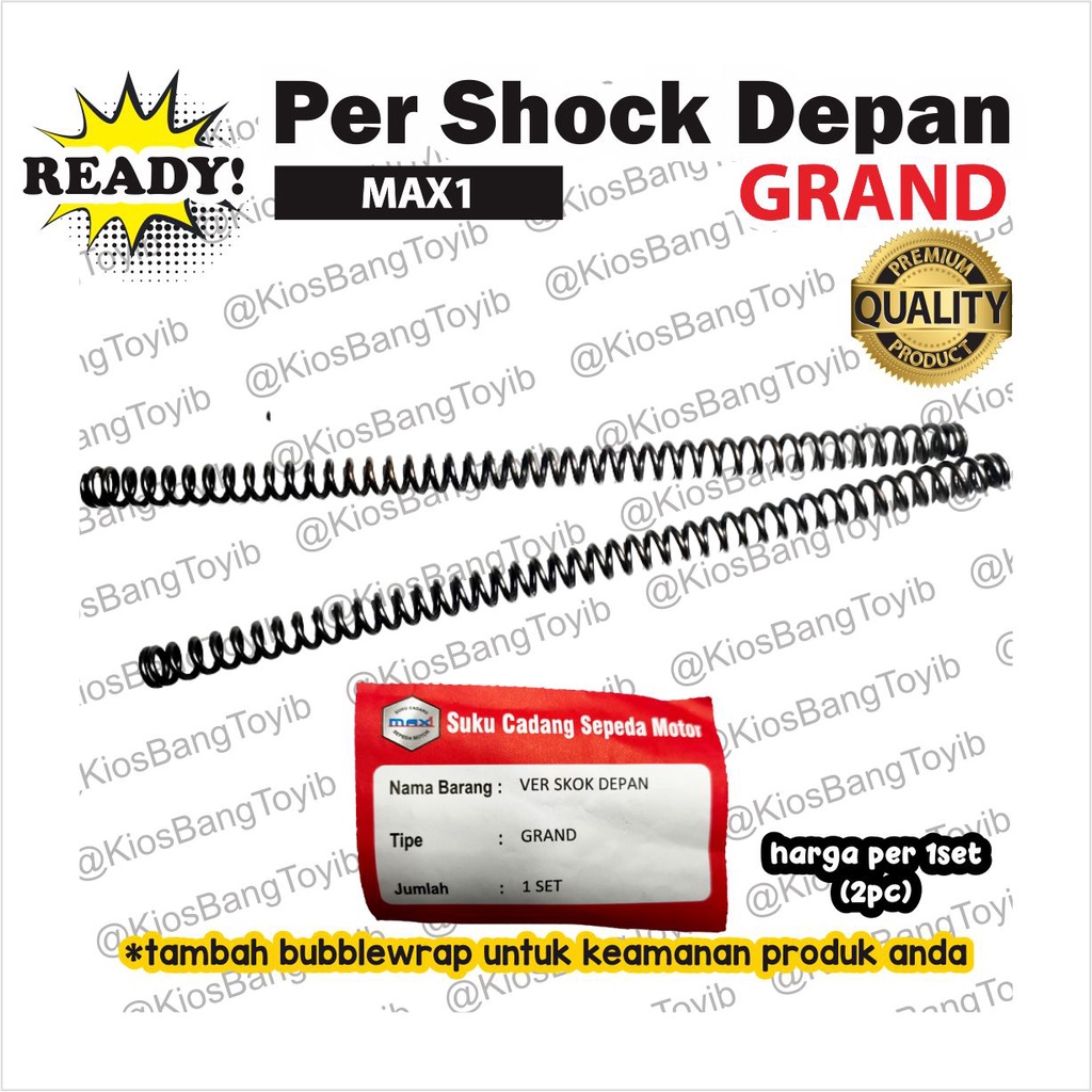 (2pc) Per Ver Shock Skok Depan Honda Grand Isi 2pc Panjang 33cm  (MAX1)