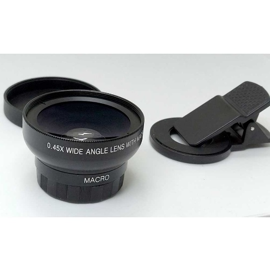 Lensa Super Wide Angle Lens 0.45X Macro Smartphone Aksesoris Lensa Tambahan HP Handphone