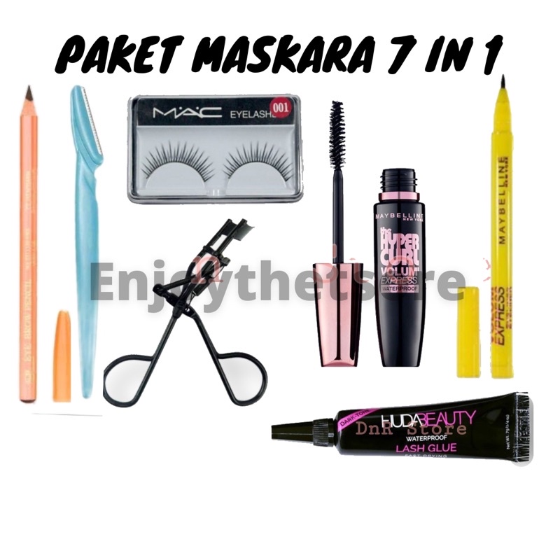 Maskara Maybelline hypercurl Tahan Air - Eyeliner - pensil alis - Bulu mata palsu - pisau alis - lem