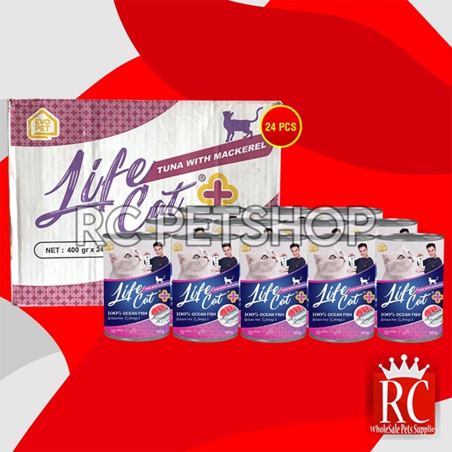 Makanan Kucing Life cat Plus Wet Food Kaleng Grosir Dus 24Pcs 400gr