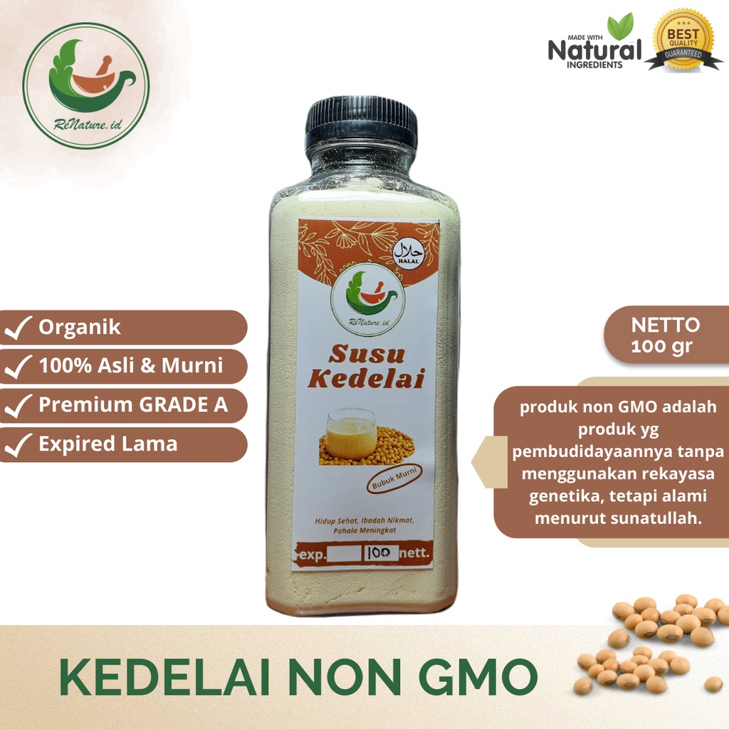 

PROMO!!! 100 GRAM BUBUK SUSU KEDELAI NON GMO MURNI INSTAN / SUSU SOYA / SUSU ZOYA INSTAN