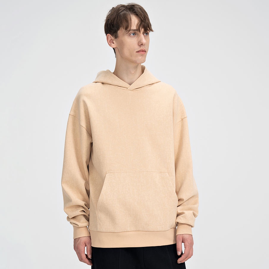 Jaket Sweater Hoodie Pria Distro Cream Original Fleece Oversize Cowok Oversize