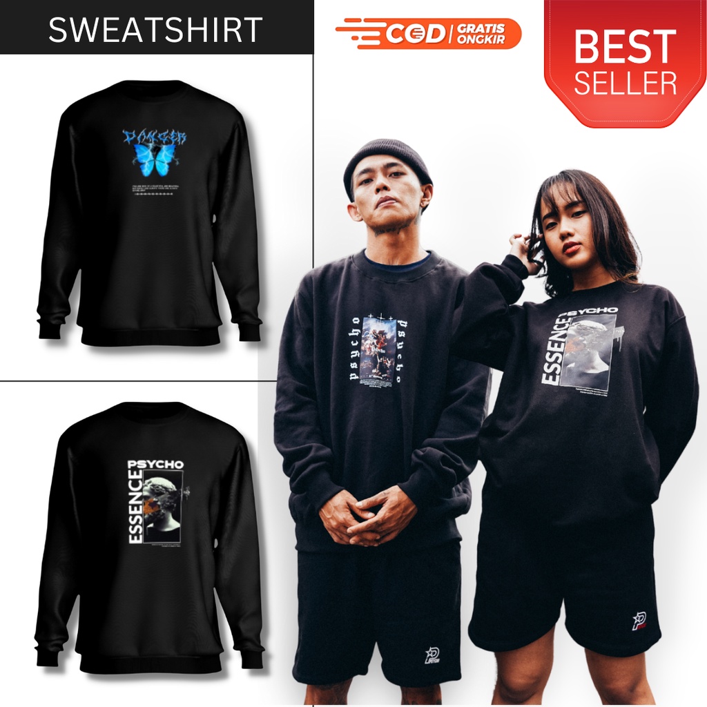 HOT ITEM - Psycho.id Sweater Sweatshirt pria dan wanita Unisex