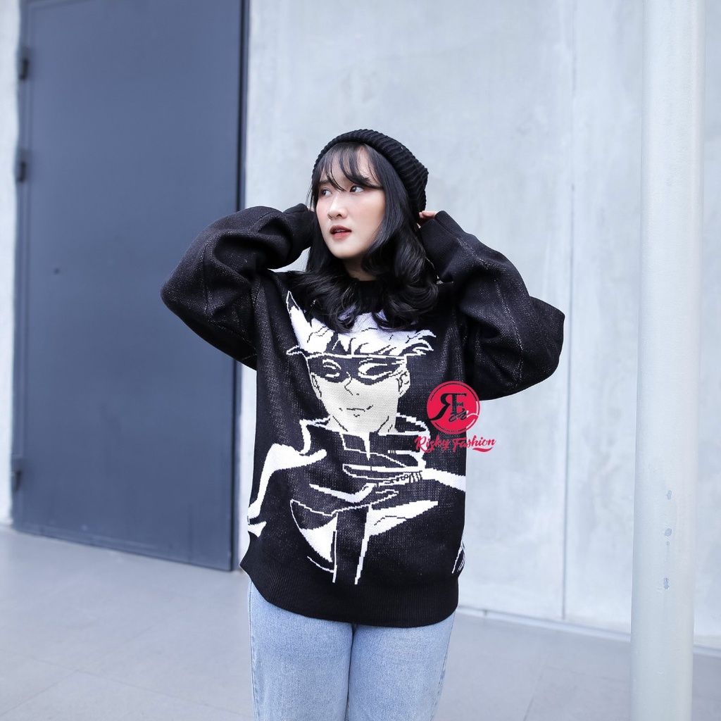 Sweater crewneck anime gojo satoru streetwear