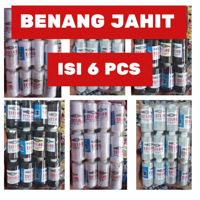 Benan Jahit Isi 6 Pcs Panjang -+ 500 Yard Benang Jahit Murah Berkualitas