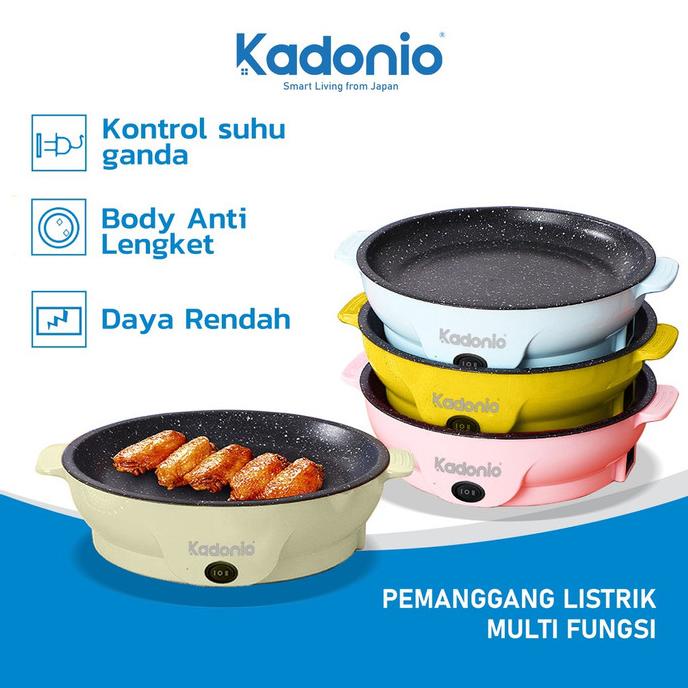 Kadonio Wajan Listrik BBQ Non Stick Multifungsi Kompor Tanpa Asap