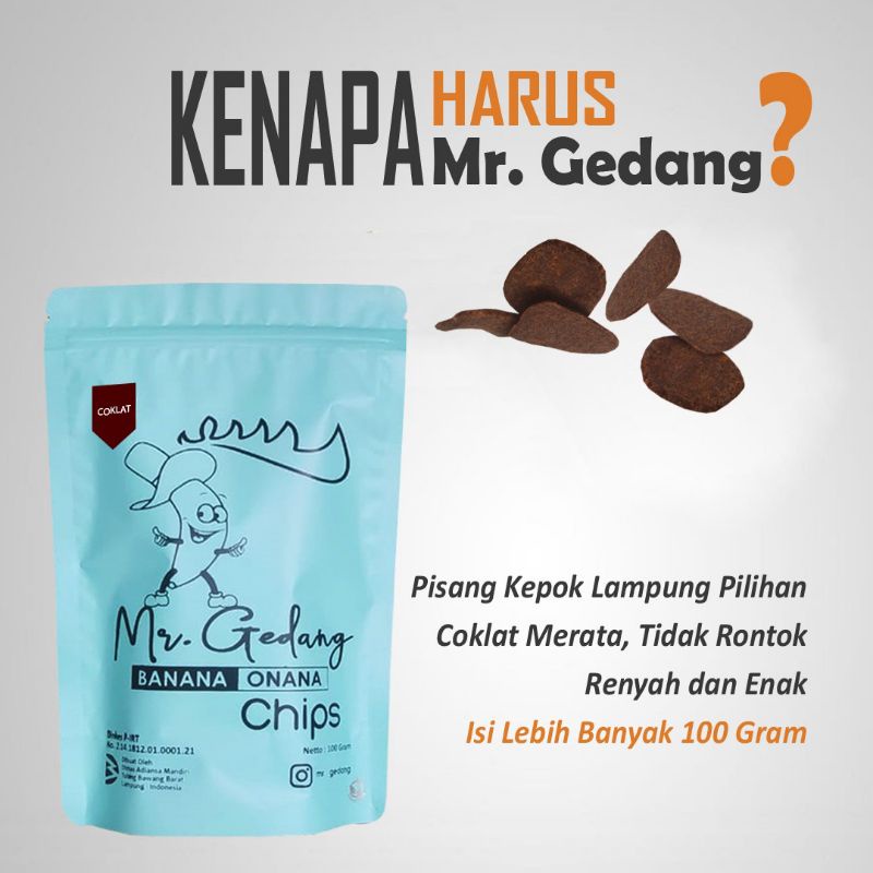 

Keripik Pisang Coklat & Aneka Rasa Khas Lampung 100gr_Mr.Gedang