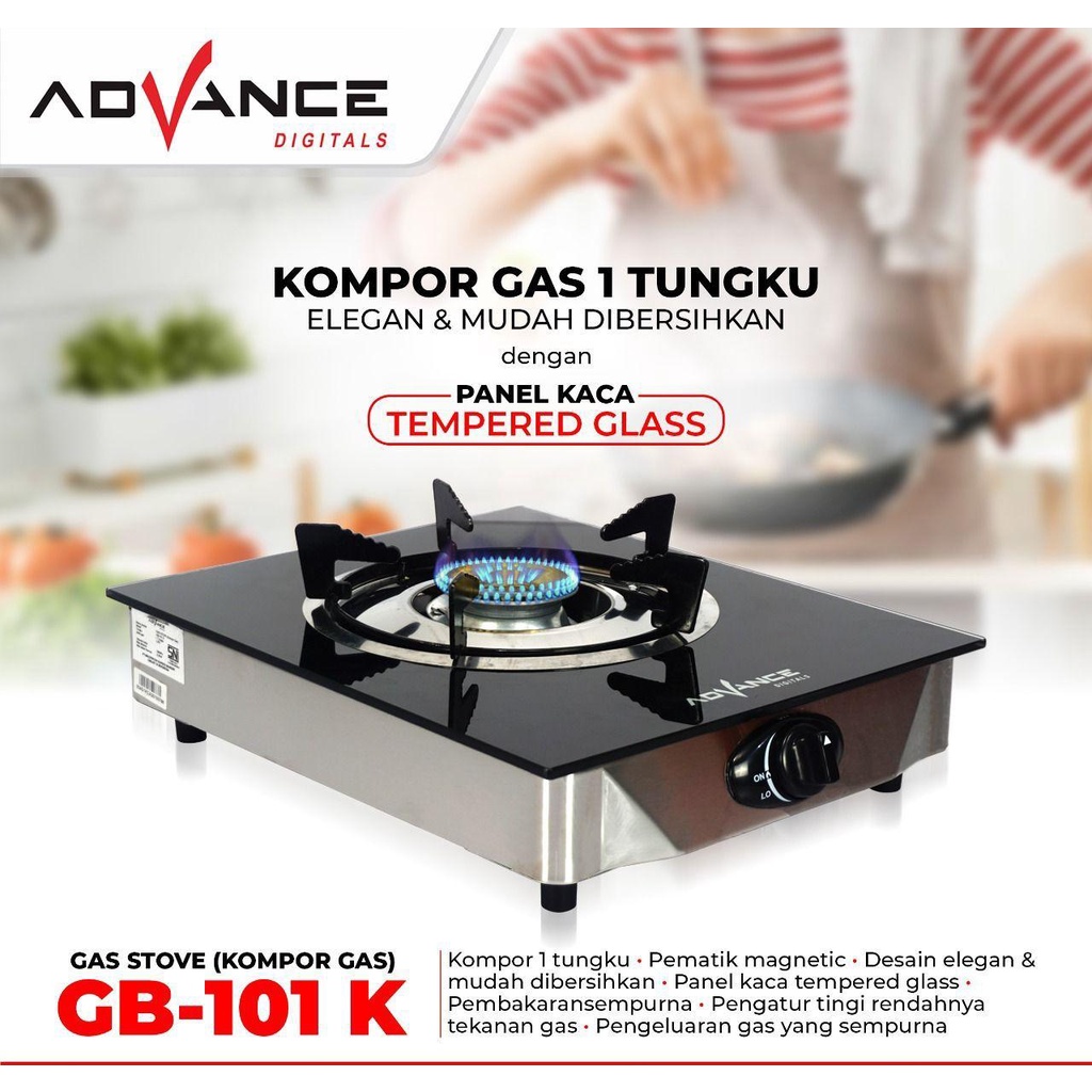 Jual KOMPOR GAS 1 TUNGKU / KOMPOR GAS KACA CANTIK / KOMPOR GAS / KOMPOR