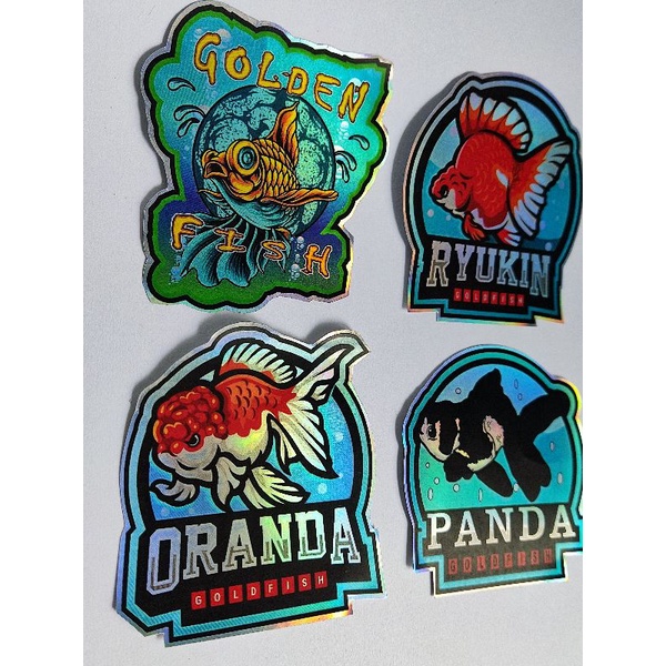 STIKER AKUARIUM IKAN GOLD FISH / KOKI