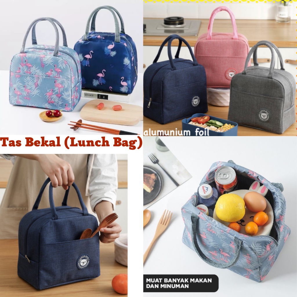 Tas Bekal Lunch Bag Cooler Tempat Makanan dan Minuman Multifungsi