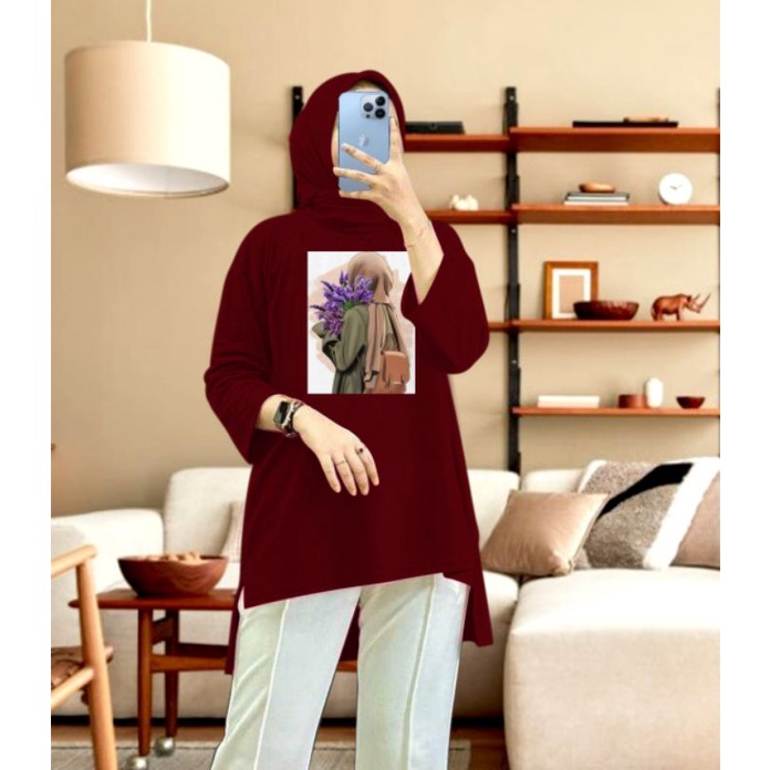 tunik hijab fashion muslim bahan BEBYTERRY OVERSIZE 09