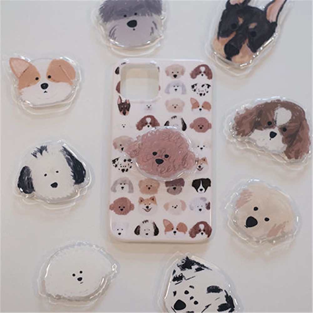 Popsocket Hp Bentuk Anjing Teddy Bahan Akrilik