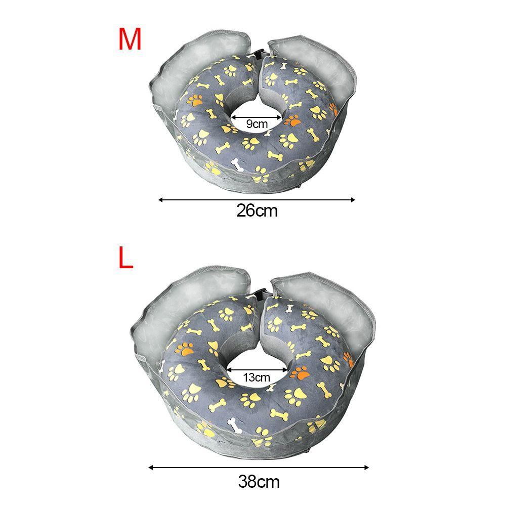 Solighter Inflatable Pet Kerah Medis Pet Cincin Lembut Anjing Kucing Penutup Anti Gigit