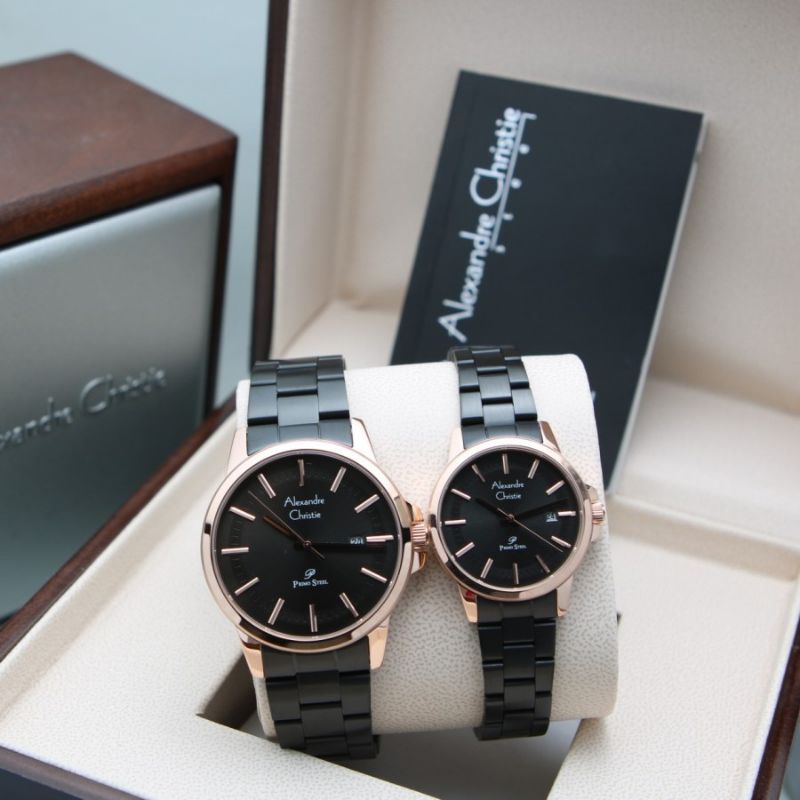 JAM TANGAN COUPLE ALEXANDER CHRISTIE AC 1034 STAINLESS STEEL AC 1034 ORIGINAL
