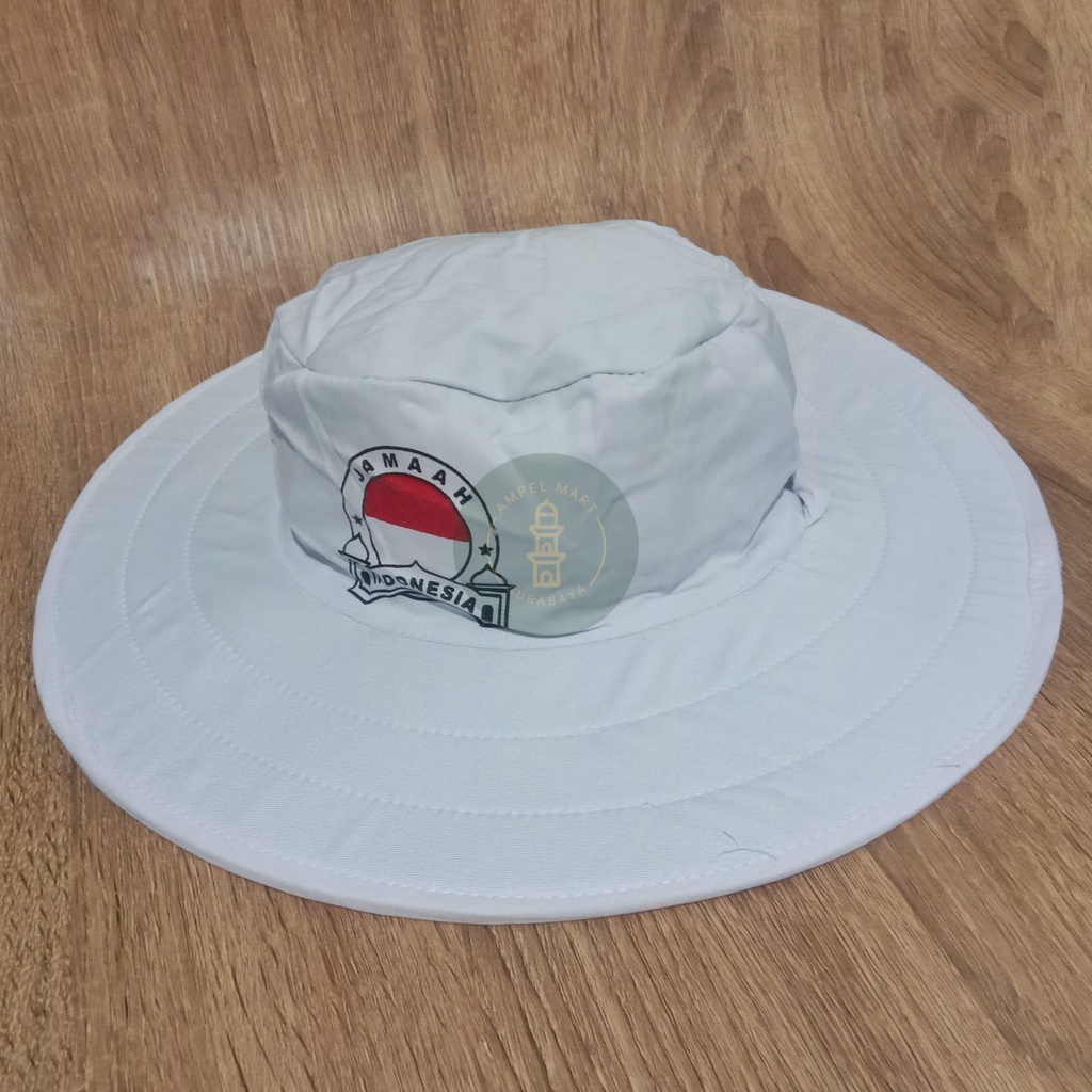 Topi Haji Umroh Logo Bendera Jamaah Haji Indonesia Topi Umroh Logo Topi Pantai Perlengkapan dan Oleh-oleh Haji dan Umroh