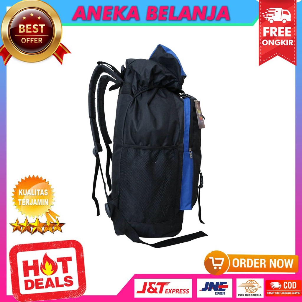 Tas Gunung Besar Laros Warna Biru Gendong Pungggung Camping Traveling Backpack Keren Besar Kuat