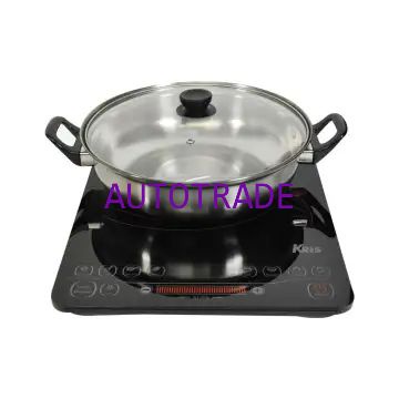 KRIS KOMPOR INDUKSI DENGAN PANCI 2000W KOMPOR LISTRIK 2000 WATT INDUCTION COOKER WITH POT BLACK 2000