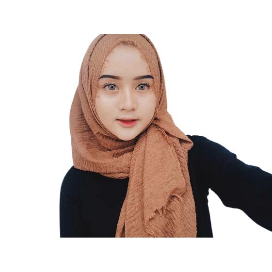 ㅱ Pashmina Crinkle Original Azara Lavanya Panjang 190 x 95 / Hijab Jilbab Crinkle HARGA TERMURAH 3189 ♠