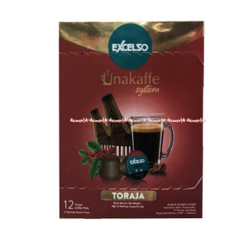 Excelso Unakaffe System Toraja Coffee 12pod Kopi Toraja Cair Ekselso Kopi Pod Kopi Toraja Sulawesi Ekselso Unakafe Sistem 12pcs