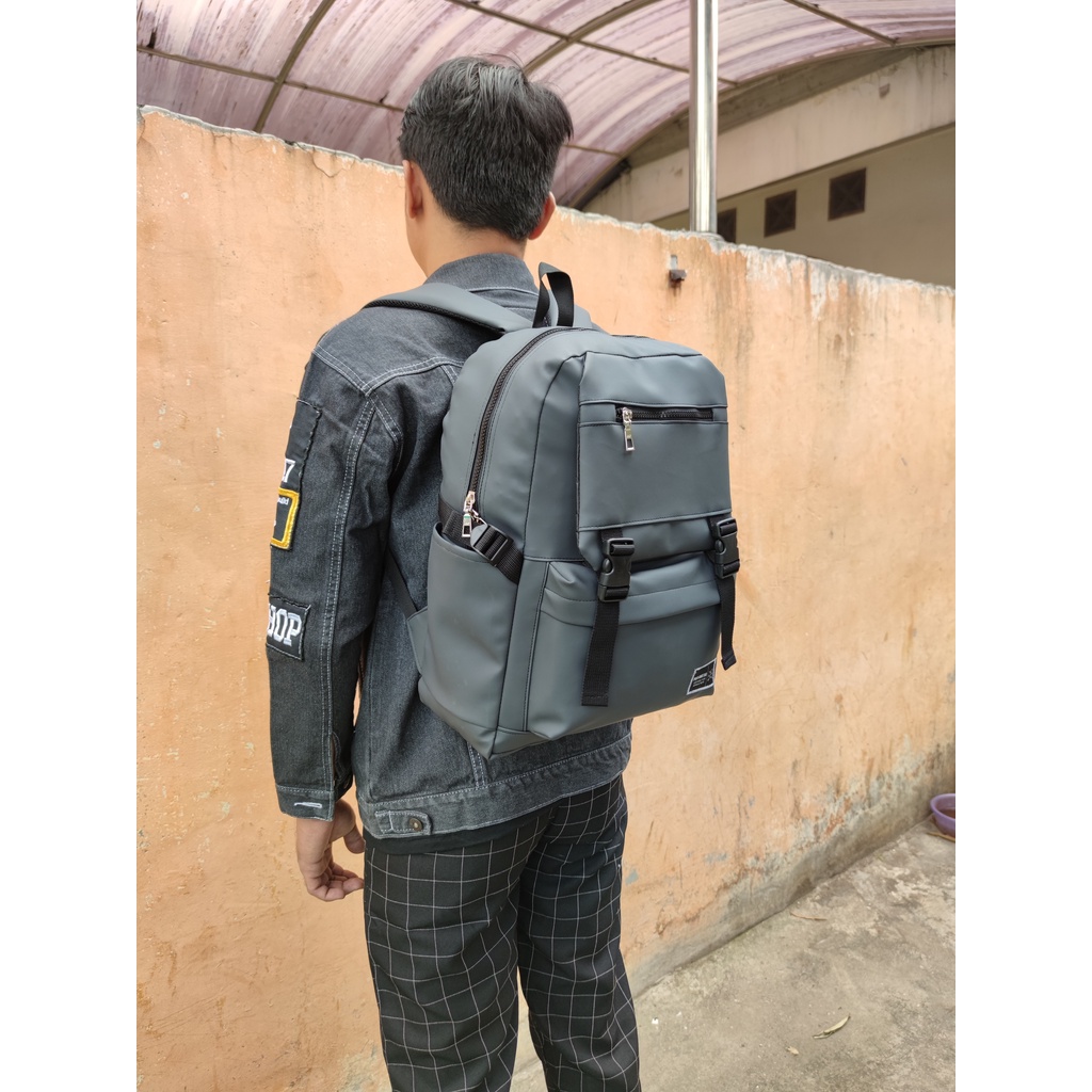 Terbaru Tas Ransel Waterproof Original Polo Amstar 18&quot; Inchi Bahan Ballon Anti Air 100% Real Picture tas Backpack Tas Selempang Tas Pria Wanita