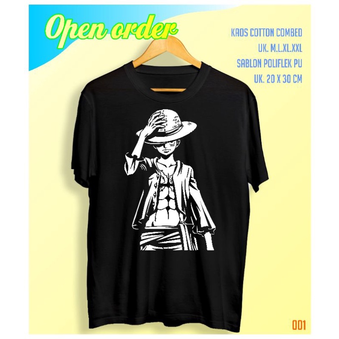 kaos anime luffy / kaos anime murah / kaos anime