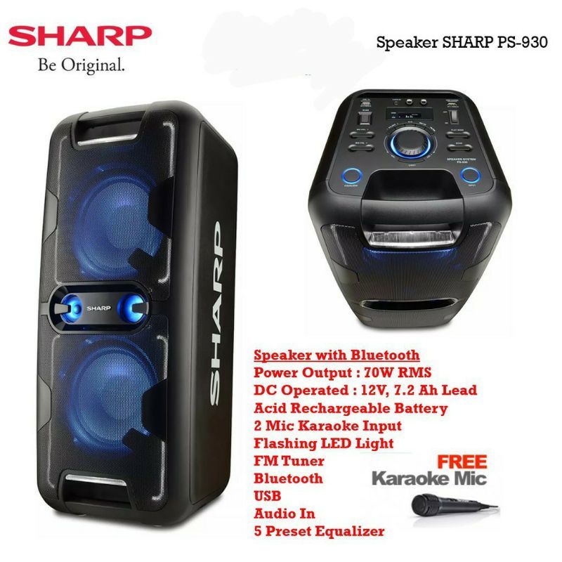 SHARP NEW PORTABLE AUDIO PS-930 BLUETOOTHS SPEAKER