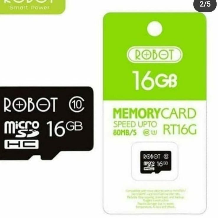 Promo Istimewa Memori  memory micro sd MMC Robot 16 GB 16g 16giga 16 giga class 10 garansi resmi