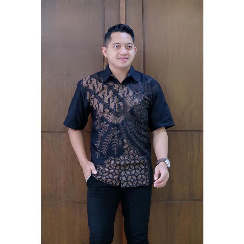 PURBOTEJO PENDEK Kemeja Batik Pria Full Furing Bahan Katun Primisima