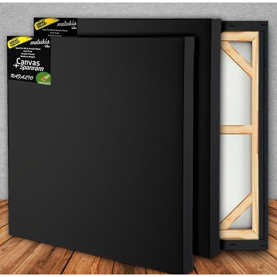 

Kanvas Lukis Hitam plus Spanram 100x100 cm Canvas 100x100cm by Ravalio