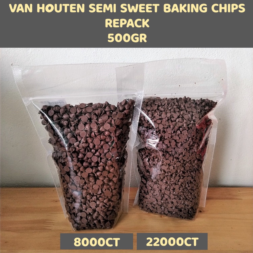 

Van Houten Semi Sweet Choco Chips / Coklat Chip Repack 500gr