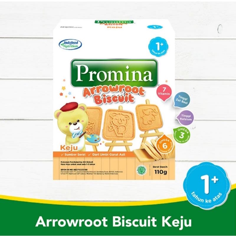 PROMINA 1+ Biskuit Arrowroot Keju Box - 110gr